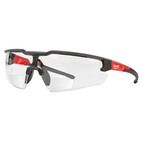 milwaukee tool bifocal safety glasses with 2 50 magnified clear anti