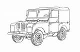 Defender Rover Landrover Car Tekenen Coches sketch template