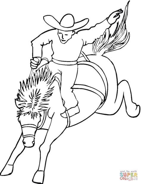 rodeo pages horse coloring pages