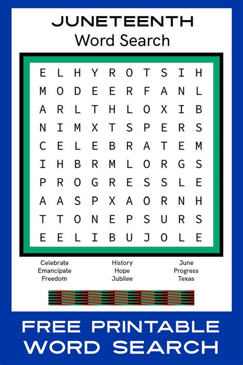 printable juneteenth word search mama likes