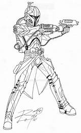 Clone Mandalorian Trooper Rex 1039 Coloringtop sketch template