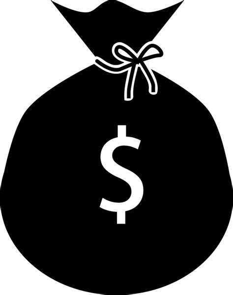 money bag long purse royalty  vector graphic pixabay