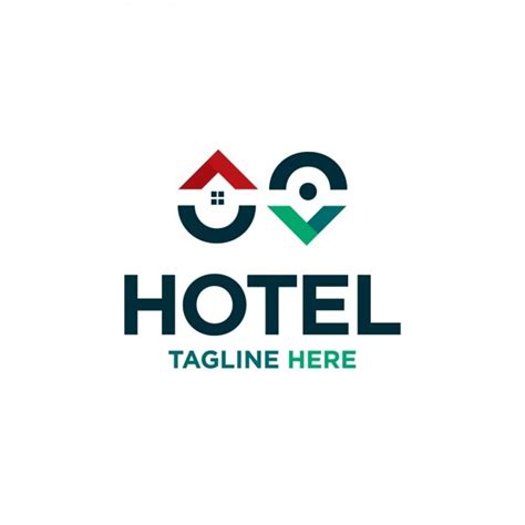 pin map hotel logo vector