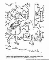 Hood Riding Coloring Red Little Fairy Tale Pages Wolf Sheets Story Classic Kids Stories Grandma Clipart Mother Honkingdonkey Colouring Drawing sketch template