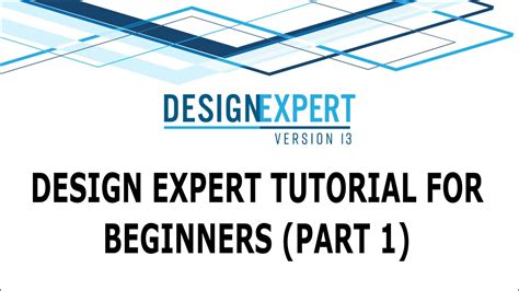 design expert tutorial  beginners part  design expert software tutorial design expert
