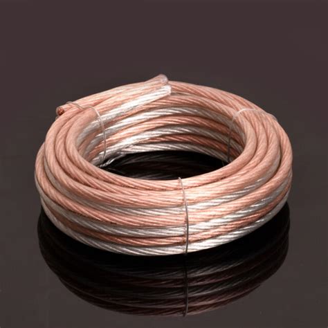 ft  ga awg full gauge parallel speaker wire cable ofc oxygen  copper ebay