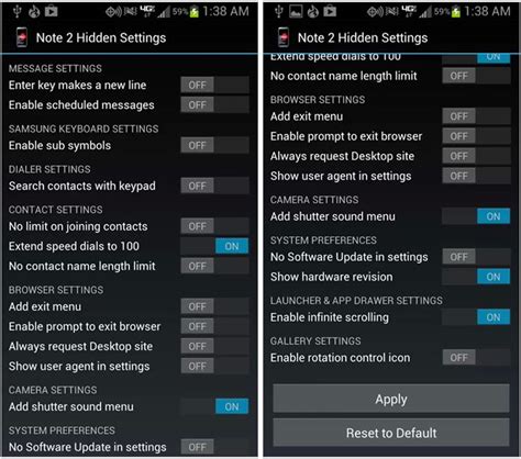note  hidden settings lets  access secret options  rooted galaxy   note