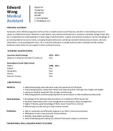 sample medical assistant resume   sample  format