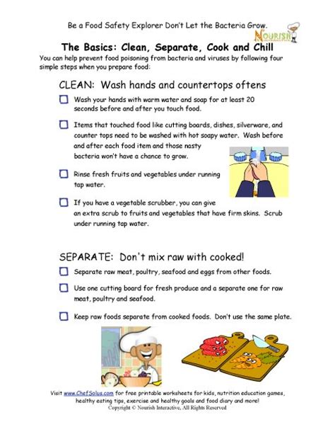 chef solus food safety rules checklist  children   kitchen