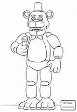 Freddy Fnaf Coloring Pages Bonnie Golden Fazbear Nights Five Book Chica Freddys Printable Getcolorings Spring Color Print Sheets Toy Colorings sketch template