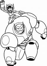 Coloring Baymax Pages Hero Big Getcolorings Character Printable sketch template