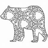 Coloring Pages Geometric Animal Book Just Elephant Bear Printable Thecottagemarket Getcolorings sketch template