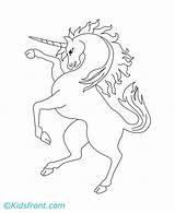 Unicorn Coloring Pages Horn Kids sketch template
