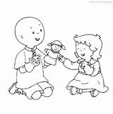 Pages Caillou Coloring Doll Rosie Playing Xcolorings 700px 47k 691px Resolution Info Type  Size sketch template
