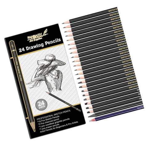 professional drawing sketching pencil set 24 piece artist pencils kit