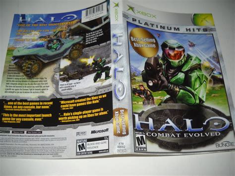 Artwork Only ~ Halo Combat Evolved Platinum Hits Cover Art Xbox