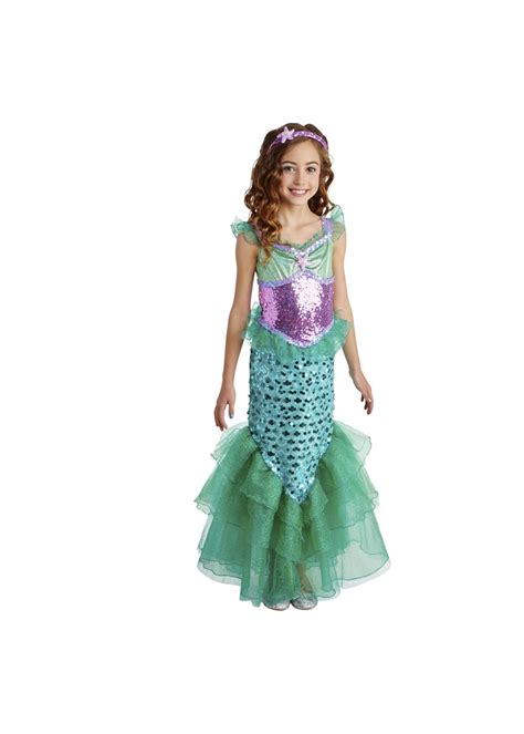 girls mermaid costume dress disney costumes