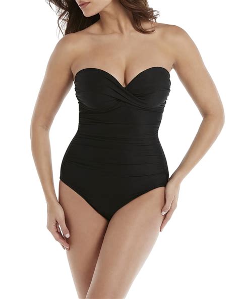miraclesuit madrid ruched sweetheart one piece swimsuit neiman marcus