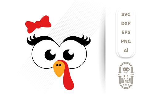 Girl Turkey Face Svg Thanksgiving Svg 384184 Svgs Design Bundles