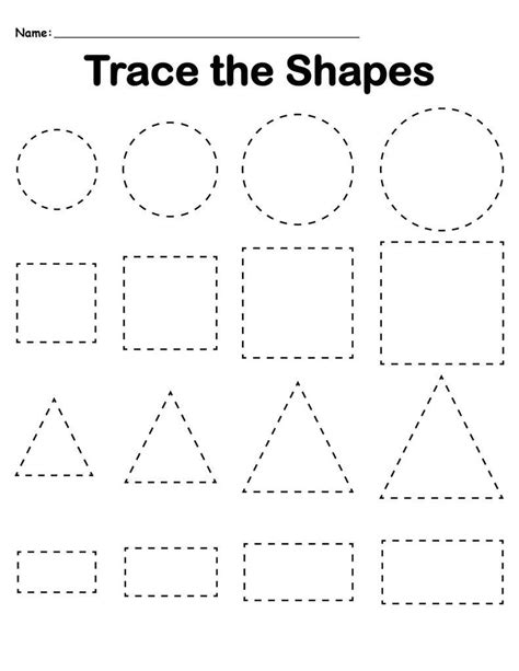 tracing shapes  printables printable templates