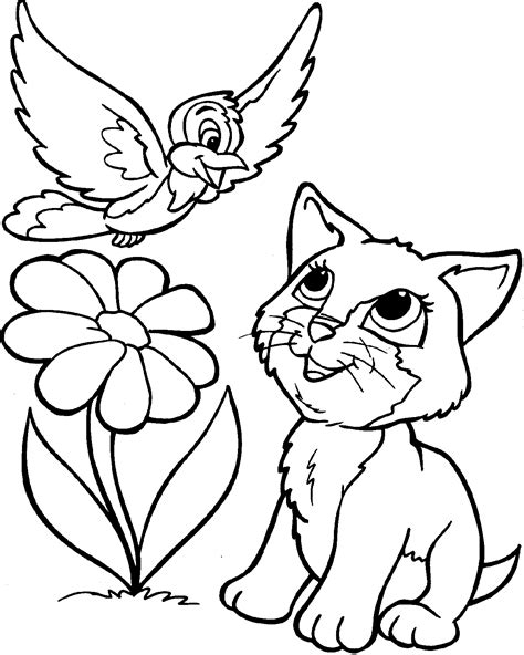 cat coloring pages  large images