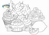 Coloring Pages Hard Colour Numbers Cupcake Cupcakes Coloriage Kids Sheets Cup Color Children Sweet sketch template