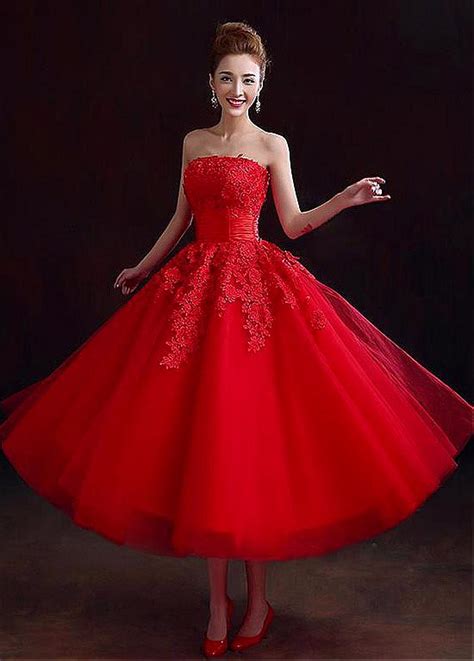 2016 Elegant Red Short Beach Wedding Dresses Lace