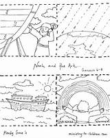 Noah Ark Noahs Arche Getcolorings Bildergeschichte Sequencing Getdrawings Noe sketch template