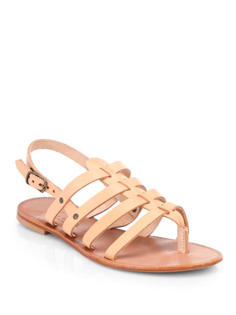 joie leather gladiator sandals in natural lyst