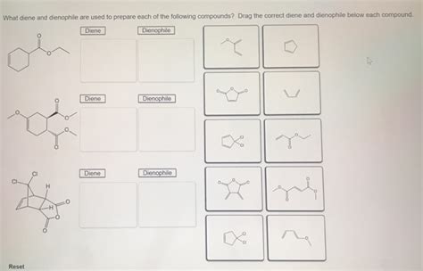 solved  diene  dienophile    prepare   cheggcom