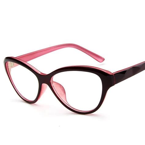 cat eye style clear lens eyeglasses frame women eyewear