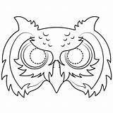 Mask Coloring Owl Printable Pages Owls Template Supercoloring Animal Masks Easy Drawing Categories Crafts sketch template