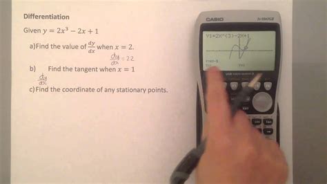 differentiation graphical calculator youtube