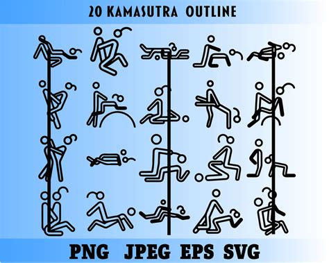 20 Kamasutra Outline Svg Couple Sex Positions Silhouette Etsy