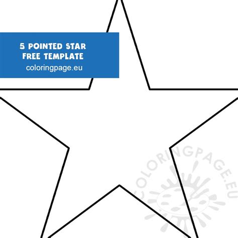 pointed star template coloring page