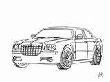 Chrysler 300c sketch template