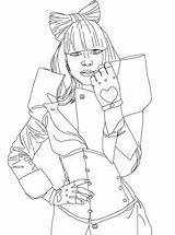 Gaga Lady Coloring Pages Para Colorear January sketch template