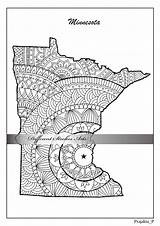 Minnesota Zentangle sketch template
