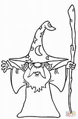 Coloring Pages Wizard Printable Old Gnomes Color Para Colorear Adults Wizards Colouring Gnome Sheets Kids sketch template