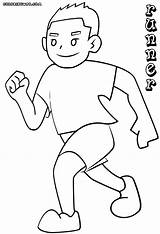 Runner Coloring Pages Colorings sketch template