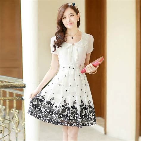 Buy Women Summer White Lace Chiffon Dress