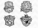 Ravenclaw Crest Potter Hogwarts Gryffindor sketch template