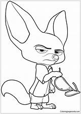 Zootopia Coloring Pages Finnick Judy Nick Color Getcolorings Printable Coloringpages101 sketch template