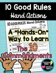 good rules  ten commandments hand actions tpt organization lists  commandments