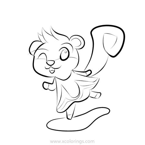 animal crossing coloring pages squirrel xcoloringscom