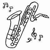Saxophone Coloring Saxofone Instrumento Sax Bass Sopro Instrumentos Trompeta Musicais Tocar Tudodesenhos Tuba Sketch Malvorlagen Saxophones Triangulo Boquilha Metálicas Chaves sketch template