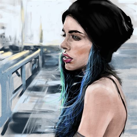 female face study cartoonishrealistic style  speedy painter