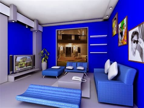 contoh kombinasi cat dinding warna biru  rumah