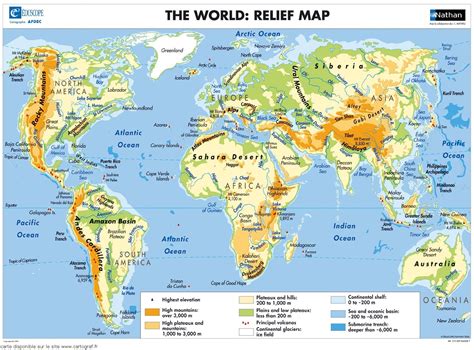 carte du monde avec le nom des pays page