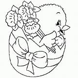 Easter Coloring Pages Chick Printable Drawing Colouring Spring Bunny Traceable Kids Egg Silhouette Crafts Sheets Books Getdrawings Adults Book Drawings sketch template